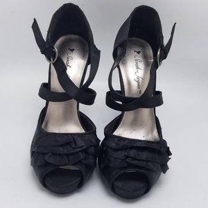 NEW Women's Sarah Jayne Black Maze Strappy Heels Shoes Size 7
